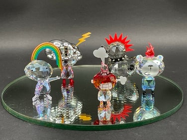 Five (5) Swarovski Fun Lovlot Emotions Characters Happy Duck Punk Duck