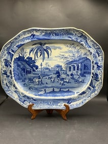 15" x 19" Staffordshire Transferware Platter