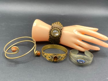 Four (4) Costume Jewelry Vintage Bracelets