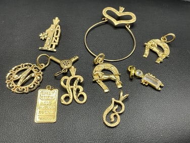 14K Yellow Gold Charms and Pendants
