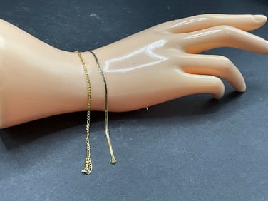 Two (2) 10K Yellow Gold Bracelets