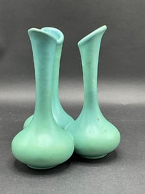 Vintage Van Briggle Pottery Triple Bud Vase