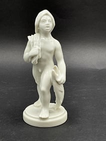 Dahl-Jensen Copenhagen "Fisherman" Figurine Blanc de Chin