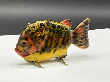 Signed Vintage Bud Stewart Fish Decoy