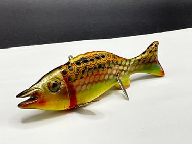 Signed Bud Stewart Vintage Fishing Decoy