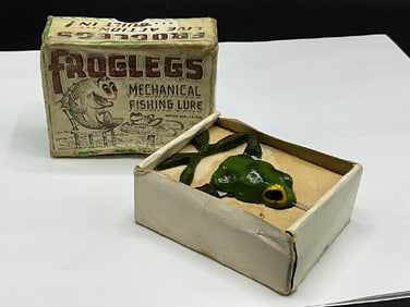 Frog Legs Mechanical Fishing Lure- Natural Green Trebble Sinker