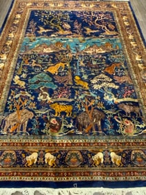 Highly Ornate Wool Carpet- India 20th Century