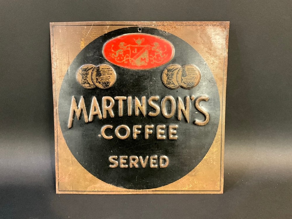 Vintage Martinson’s Coffee Sign: Vintage Martinson’s Coffee Sign.Dimensions: 8 1/2” x 8 1/2”