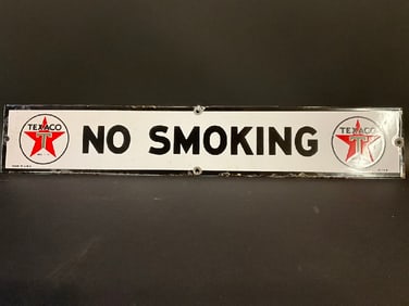 Vintage “No Smoking?? Texaco Sign c. 1946 Original