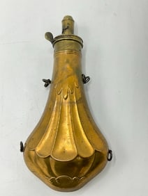 19th Century Hawksley, Dixon & Sons and Sheffield Copper & Brass Double Sided Embossed Powder Flask