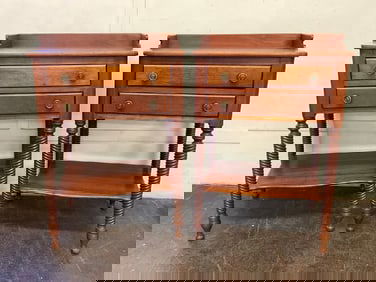 A Pair Of Vintage Willett Wildwood Solid Cherry End Tables