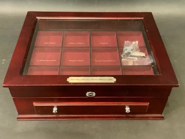 Americas Historic Silver Liberty Coins Wooden Display Case