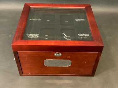 Brilliant Uncirculated US Silver Dollars Wooden Collectors Chest