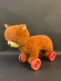 Vintage 60's Knickerbocker Bear Pull Toy