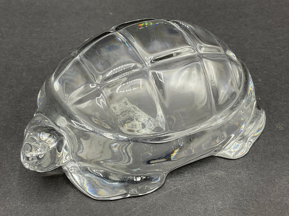 Baccarat Turtle Paperweight: Baccarat Turtle Paperweight.Dimensions: 1 1/2” x 3” x 2 1/2”