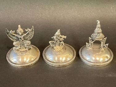 (3) Piece Sterling Silver Thai Placeholders