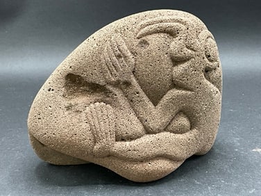 M. Hucke Pumice Stone Art Pottery Sculpture