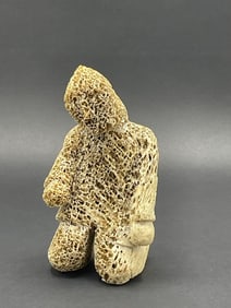 Vintage Alaskan Inuit Bone Carving of Eskimo