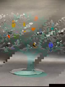 Swarovski Crystal Twelve (12) Birds of Paradise w/ Sterling Silver