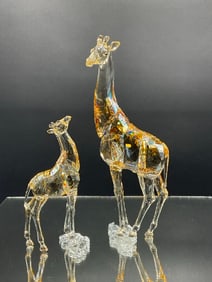 Swarovski Crystal Giraffe and Baby