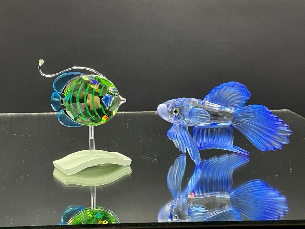 Two (2) Swarovski Crystal Fish (1 of 6)