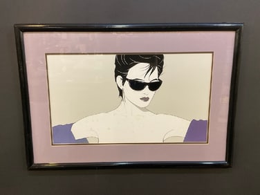 Patrick Nagel"Lady in Sunglasses" 1980's Fashion Portrait