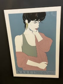 1980's Patrick Nagel Exhibition Gallery Serigraph Print