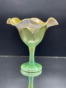 Quezel Pulled Feather Trumpet Vase
