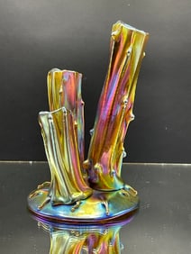 Steuben Aurene Art Glass Tree Trunk Form Vase