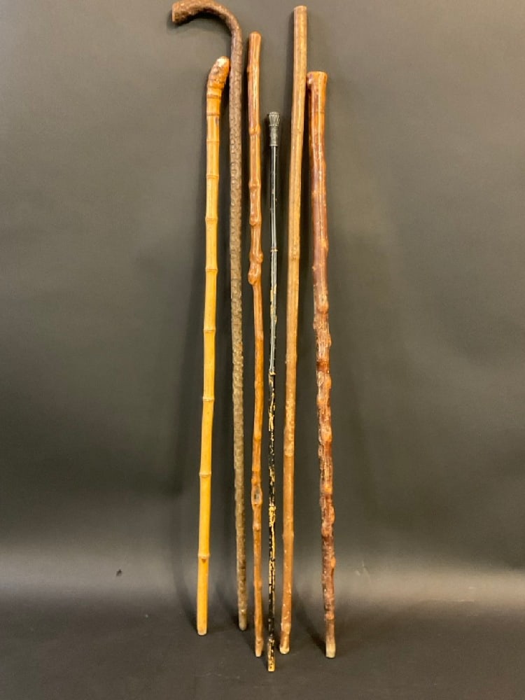 Six (6) Antique Walking Sticks or Canes (1 of 5)
