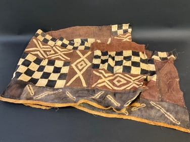 Long Antique African Kuba Cloth