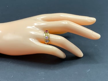 10K Multi Gemstone Ring
