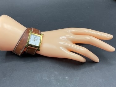 Hermes Brown Leather Lady's Wristwatch