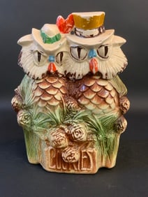McCoy Pottery “Mr. and Mrs. Owl?? “ When Shadows Fall?? Cookie Jar
