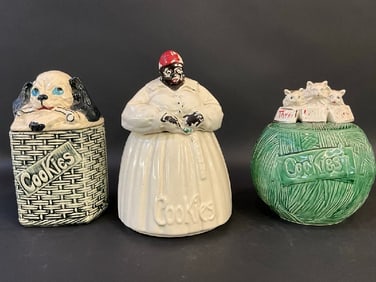 McCoy “Dog in A Basket??, McCoy “Mammy??, McCoy “Three Little Kittens?? Cookie Jars