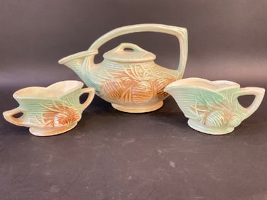 Vintage 1940s McCoy “Pine Cone?? Tea Set