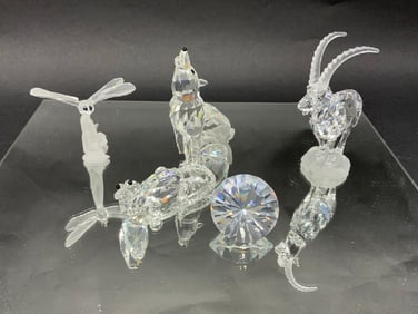 Grouping of (5) Crystal Figures - Swarovski & Crystal World