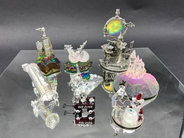 Grouping of (8) Crystal World & Iris Arc Statues/Figures