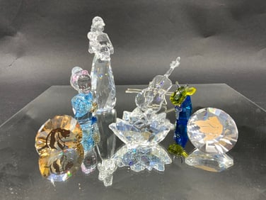 (7) Swarovski Crystal Figures