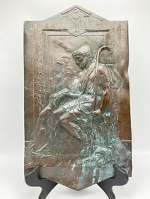 Antique Greek 1869 Odysseus and Argos Plaque