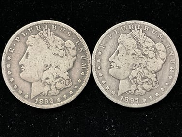 Lot of (2) New Orleans Morgan Silver Dollars