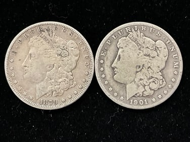 Lot Of (2) U.S. Morgan Silver Dollars