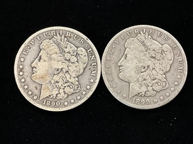 (2) New Orleans Morgan Silver Dollars