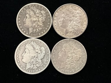 Lot of (4) Morgan Silver Dollars