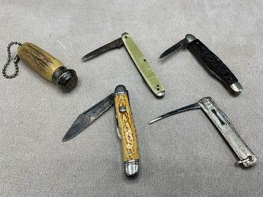 Estate Compiled Pocket Knives and Scent Bottle