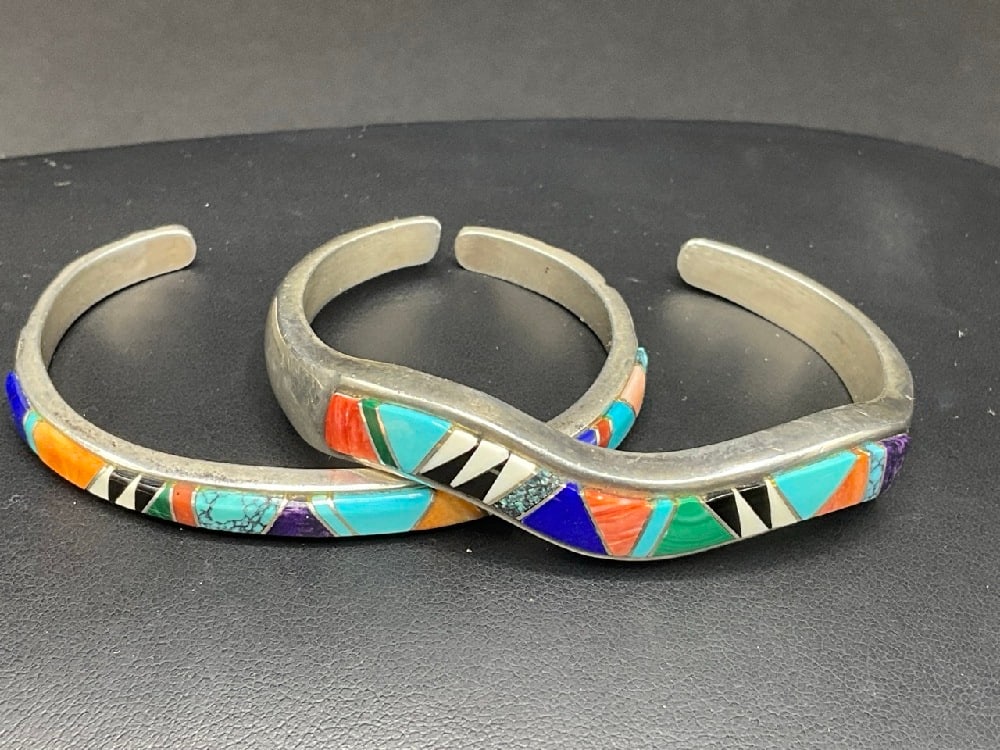 Two (2) Zora Joe Sterling Silver Navajo Bracelets (1 of 4)