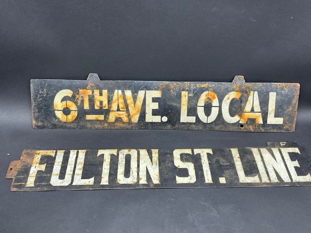 New York City Subway 6th Ave Local and Fulton st. line Signs (1 of 3)