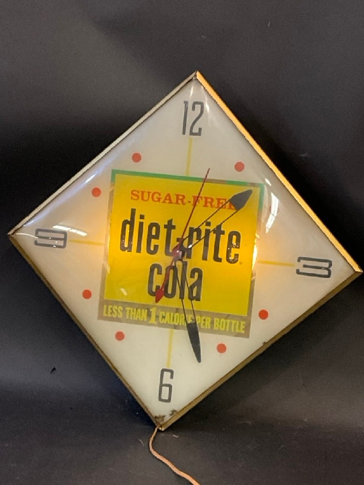 Sugar Free Diet Rite Advertising Clock by Pam Clock Co. (1 of 5)