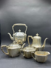 Five Piece Tiffany & Co. Makers Sterling Silver Tea Set