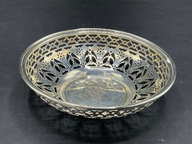 Meriden Brittania for Galt & Bros Openwork Sterling Silver Bowl